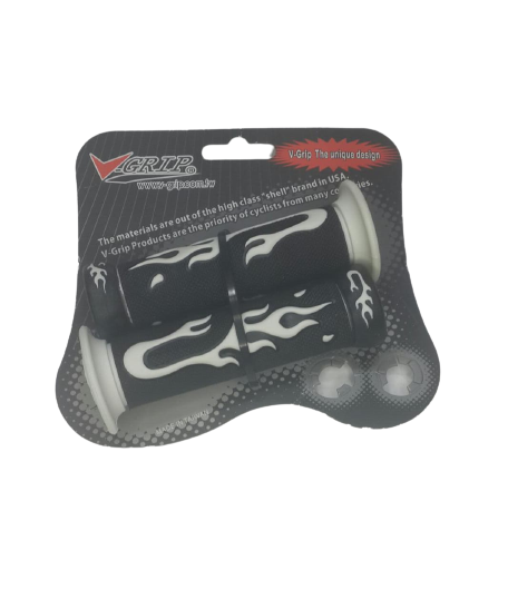 MANUBRIO V-GRIPS LLAMAS C/FLANGE BLACK/WHITE CWG20588B GRI145