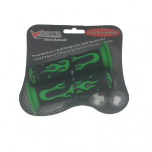 MANUBRIO V-GRIPS LLAMAS C/FLANGE BLACK/GREEN CWG20588B GRI147